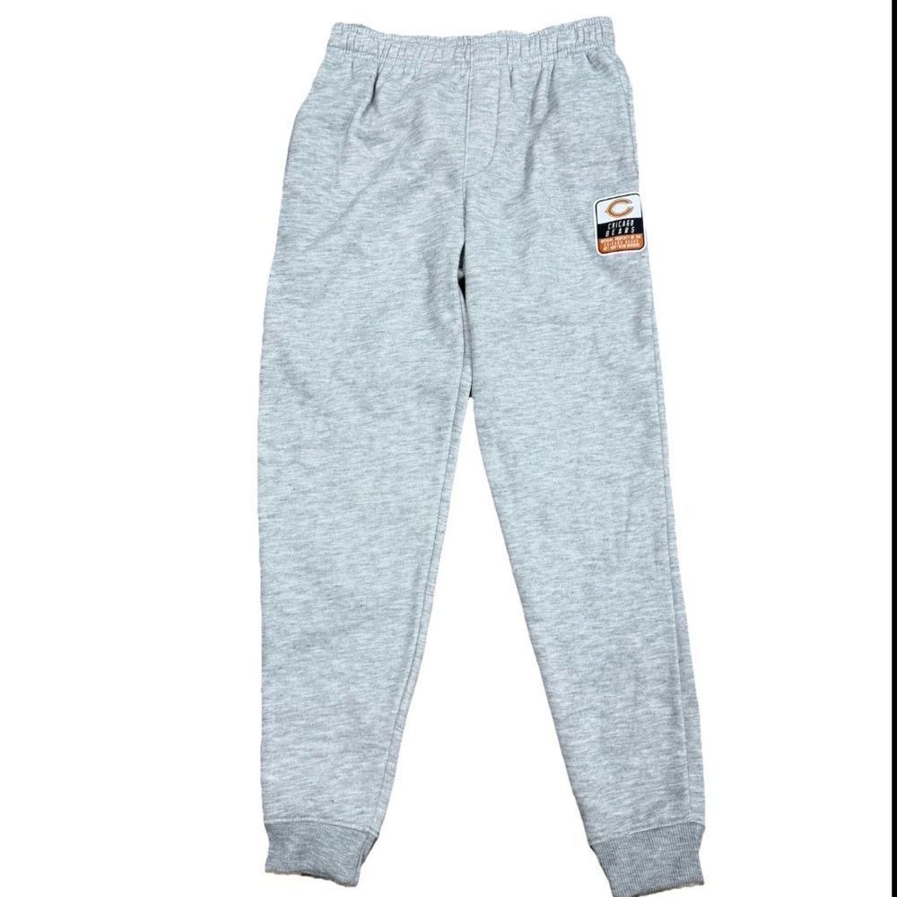 NWOT CHICAGO BEARS Jogger Sweatpants Youth Boys 14-16 GRAY NFL Apparel Logo New